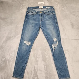 Frame Le skinny de Jeanne stretch denim jeans - Size 28 STRETCH DISTRESSED - Picture 1 of 15