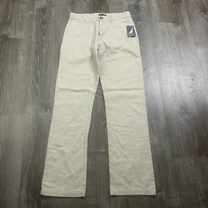 NWT Nautica Boys Pants Adjustable Waist Khaki Beige Straight Size 14 - Picture 1 of 4