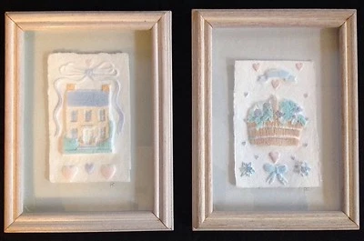 Hermosos pasteles de arte en papel fundido a mano con gráficos Figi cesta de flores casa Foto 1 de 4