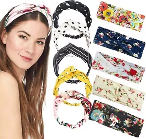 Adult Stretchy Twist Knot Head Wrap Headband Knotted Hairband Ladies Hair Band  - Picture 1 of 149