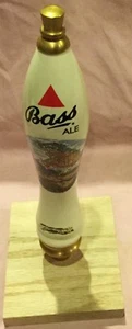 Fox Hunt Hunting Pub Handle Bass Ale on Wooden Base - Picture 1 of 1