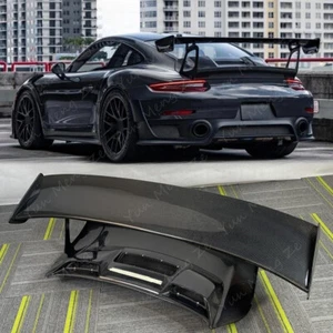 Real Carbon Fiber Rear Spoiler Wing GT2RS Style For Porsche Carrera 911 991 - Picture 1 of 6