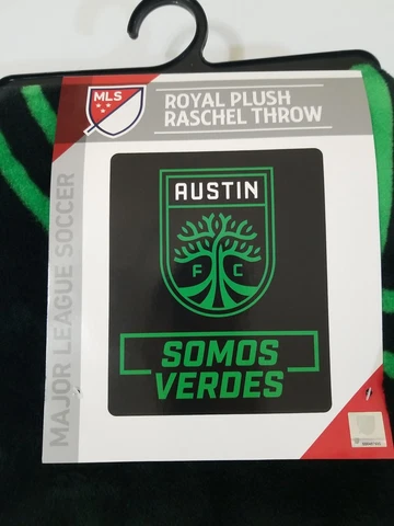AUSTIN FC MLS Royal Plush Throw Somos Verde 50x60 inch Black/Green unisex Cover