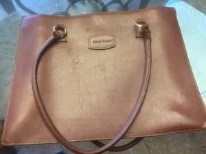 COLE HAAN Genuine Leather Attache Briefcase Vintage Executive Business Handbag - Picture 1 of 8