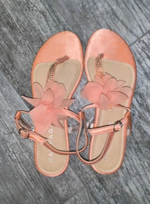 rampage женские туфли/сандалии, цветочный шифон спереди, размер 8, - Изображение 1 из 4