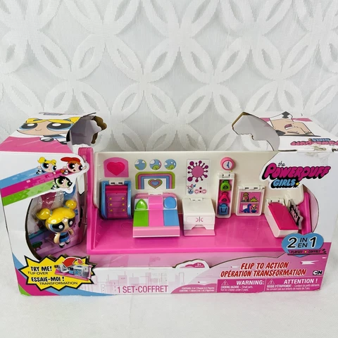 The Powerpuff Girls Flip To Action Playset Bubbles & Professor Included Cover