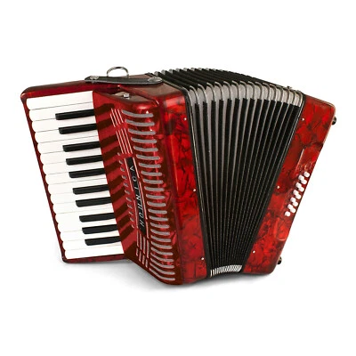 Аккордеоны Hohner 1303-RED 12 бас начального уровня фортепиано аккордеон красный - Изображение 1 из 2