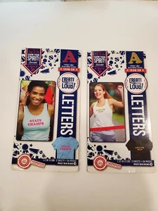 Create Out Loud Buchstabenaufkleber zum Aufbügeln - 1,2 Zoll Gold und Pink - 108 Aufkleber - Bild 1 von 5