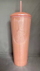 Starbucks Marble Peachy Pink Acrylic Cold Cup 24 Oz. New! 2021 - Picture 1 of 5
