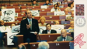 Press Photo European Parliament "Mr. Jacques CHIRAC / French Nuclear Tests" 1995 - Imagen 1 de 1