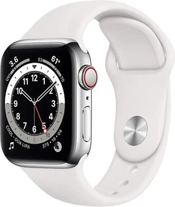 Apple Watch Series 6 Stainless Steel 44MM - Silver/White - 4G - A2376 - Picture 1 of 12