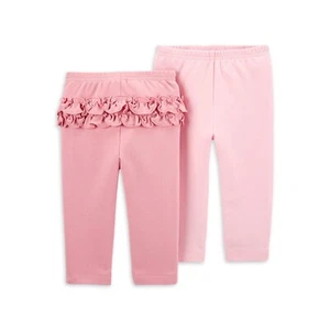 Child of Mine Baby Girl Pink Ruffle Pants 2pk - Picture 1 of 1
