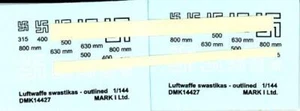 Mark I Decals 1/144 German World War II TAIL MARKINGS SKIZZIERT - Bild 1 von 2