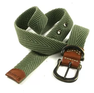 Cinturón de lona verde militar A.KURTZ Caleb para hombre IAKL068 - Imagen 1 de 2