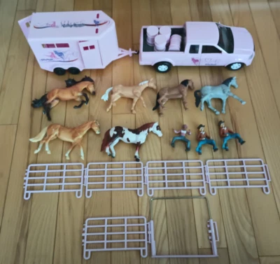 NEW REY PINK VALLEY RANCH TRUCK TRAILER  RIDING  HORSES - Image 1 of 4