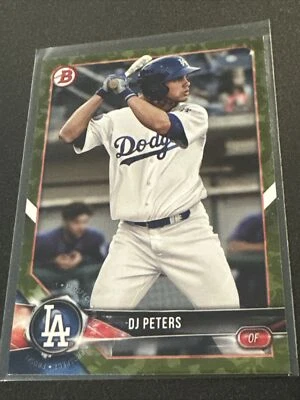 2018 Bowman DJ Peters Paper Camo Parallel Rookie - Image 1 of 2