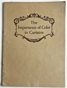 1925 Textile History THE IMPORTANCE OF COLOR IN CURTAINS Agnes R Fairman Book 4F - Foto 1 di 10
