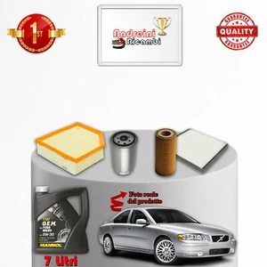KIT TAGLIANDO 4 FILTRI E OLIO VOLVO S60 2.4 D 120KW 163CV DAL 2005 -> 2010 - Foto 1 di 1