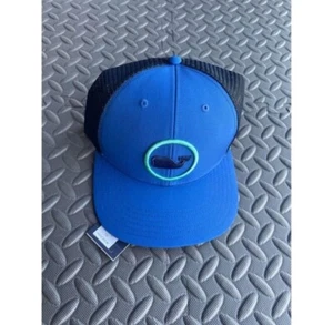 New Vineyard Vines Mesh Trucker Hat Whale Dot Logo Snapback Blue - Picture 1 of 5