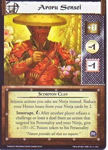 Aroru Sensei L5R CCG TF Twenty Festivals - Image 1 of 1