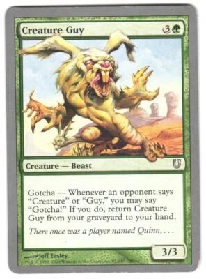 Magic_the_gathering Unhinged Creature Guy #93 2004,MTG,LP Uncommon - Image 1 of 2