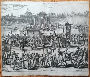 Montanus Original Kupferstich Japan Kyoto Gouveneur - 1669 - Bild 1 von 1