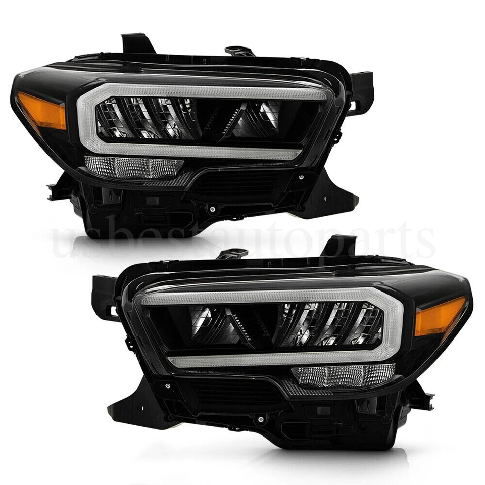Headlights For 2020-2023 Toyota Tacoma Limited For TRD Chrome Full LED LH+RH - Image 1 of 4