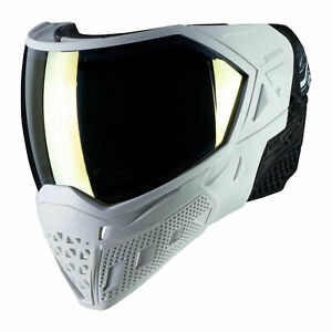 Empire EVS Thermal Paintball Goggle Mask All White w/ Gold & Clear Lens