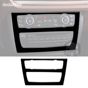 Piano negro control central aire acondicionado borde de panel de CD para BMW X1 E84 2011-2015 - Imagen 1 de 10