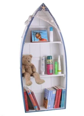  Bootsregal 040 Stand Regal 102cm Holzregal Boot Wandregal Schiff Shabby Hängere - Bild 1 von 4