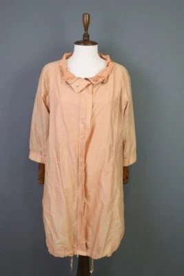 Chaqueta gabardina larga de seda melocotón Fabiana Filippi talla XS Foto 1 de 4