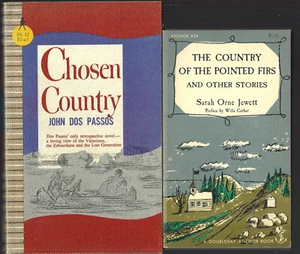 lot 2fpbs CHOSEN COUNTRY John Dos Passos ..OF THE POINTED FIRS Sarah Orne Jewett - Picture 1 of 1