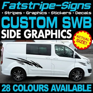 passend für FORD TRANSIT CUSTOM SWB GRAFIK AUFKLEBER STREIFEN AUFKLEBER ST M SPORT VAN - Bild 1 von 2