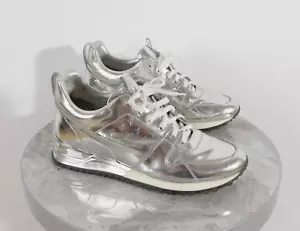 Women's LOUIS VUITTON Run Away Monogram Silver Sneakers Size 39 - Picture 1 of 23