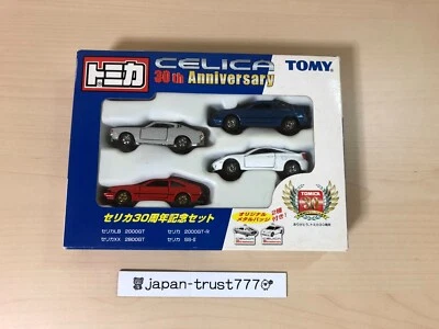 汤米卡丰田 Celica 30 周年 4 辆汽车套装带盒 Tomy 日本 2000GT — 第 1/4 张图片