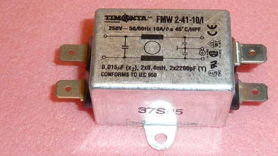 NEW 3PCS TIMONTA EMI Filter, HPF, FMW2-41-10/I, 5500-2042, 10 Amp, 250VAC - Image 1 of 4