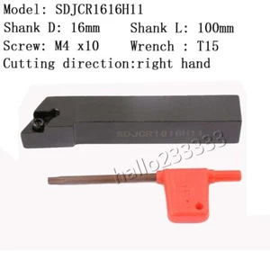 SDJCR1616H11 16*100mm Lathe External Turning Tool Holder For DCMT11T304 inserts - Picture 1 of 5