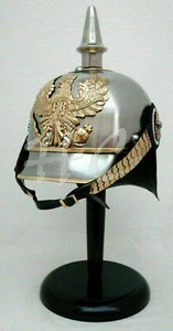 German Armor Steel Helmet Knight Brass Pickelhaube German Helmet - Picture 1 of 4