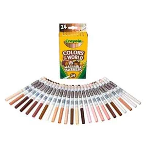 Crayola Colors of the World 24 Box Markers Inclusive Skin Tones New - Picture 1 of 3