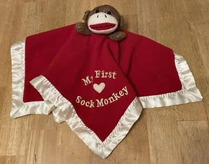Dan Dee ROJO Mi Primer Calcetín Mono MANTA DE SEGURIDAD LOVEY Sonajero Satinado Borde Trasero - Imagen 1 de 6