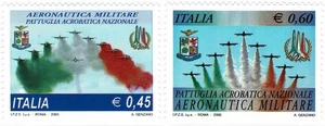 2005 REPUBBLICA ITALIANA n. 2881 / 2882 - FRECCE TRICOLORI 2 V MNH MF104524 - Foto 1 di 1