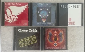5 CD Greatest Hits Aerosmith Toto Journey Cheep Trick Pretenders - Picture 1 of 1