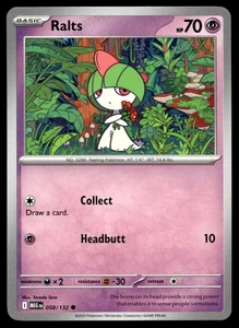 Ralts 058/132 Pokemon ME01: Mega Evolution Non Holo - Picture 1 of 2