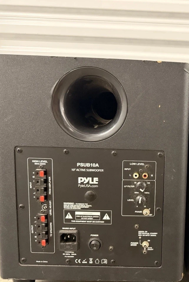 "Subwoofer activo Pyle PSUB10A 10"" - probado" Foto 1 de 4