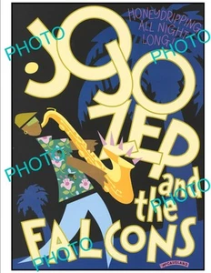 OLD LARGE HISTORIC PHOTO JO JO ZEP & THE FALCONS TOUR POSTER 1980s - Picture 1 of 1