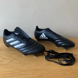 ADIDAS Goletto VIII Soft Ground JR Football Boots Black White Size UK 6 - Picture 1 of 6
