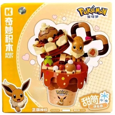 Keeppley Pokemon Cone Eevee 131 Piece Building Block Set NEW SEALED China Import - Image 1 of 4
