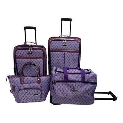 Luggage Signature 4 Piece Set, Light Purple, One Size - Image 1 of 4