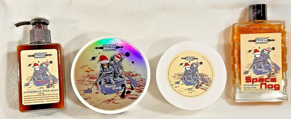 Phoenix Artisan Accoutrements - SPACE NOG - Juego de jabón de afeitar edición holograma Foto 1 de 4