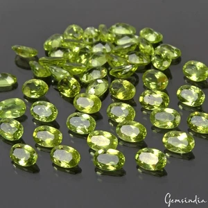 6x4 mm Zertifiziert Peridot Ovalschliff Lose Unbeheizt Edelsteine, Pakistan 23,80 Ct - Bild 1 von 9